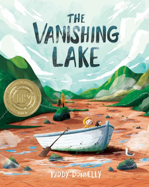 Cover of The Vanishing Lake by Paddy Donnelly, children’s nature picture book.